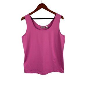 Chicos Pink Sleeveless Tank Top Size 2 Nylon/Spandex